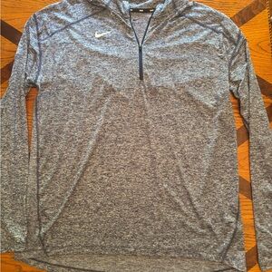 Nike Heathered Gray Quarter-Zip Pullover